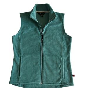 Woolrich Women’s Fleece Vest Full Zip 2 pocket Sz S Teal Green